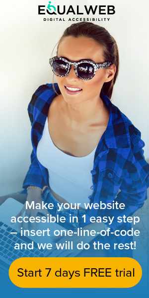 equalweb digital accessibility - make your website compliant with WCAG + ADA, Start Free